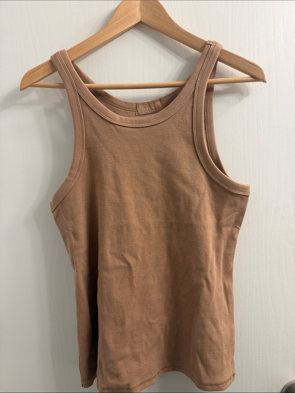 Nuuds Classic Ribbed Tank Top - Brown